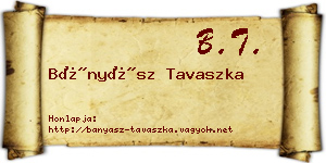 Bányász Tavaszka névjegykártya